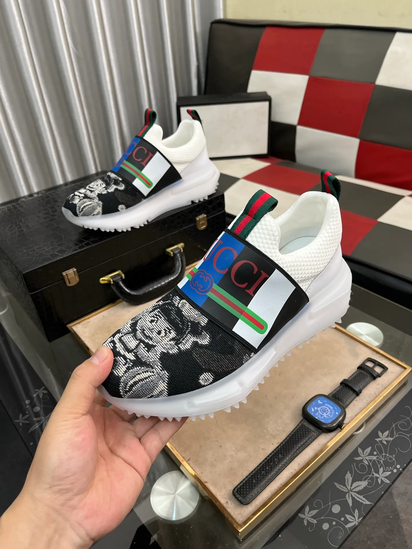 Men's shoes 💰458⌚️⌚️ (GUCCI-Gucci) luxury brand sports and casual shoes, imported original material, sheepskin lining, high-end and comfortable, original outsole is light and wear-resistant! Purely handmade, details determine quality! 38-443️⃣colors available